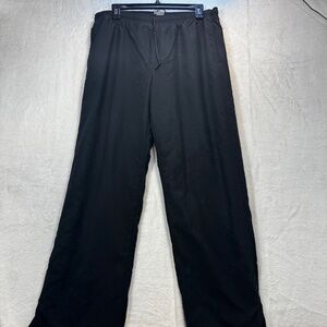 Nike Track Pants Womens Size Large Black Pockets Straight Leg Athleisure Casual